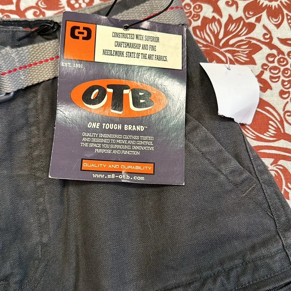 OTB, cargo shorts with belt